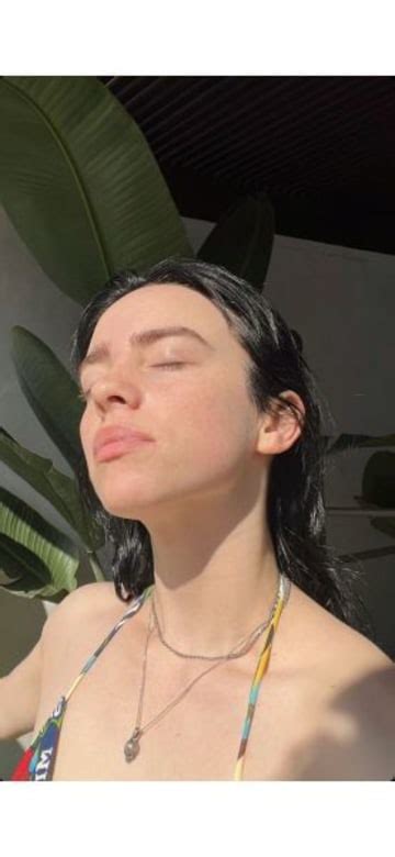 billie ellish bikini pic|Billie Eilish Poses in Print String Bikini